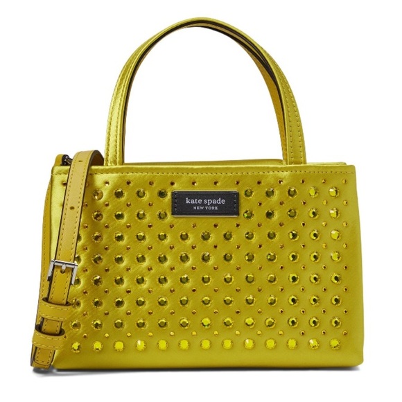 NWT Kate Spade New York Sam Icon Crystal Embellished Fabric Mini Tote - Picture 1 of 4